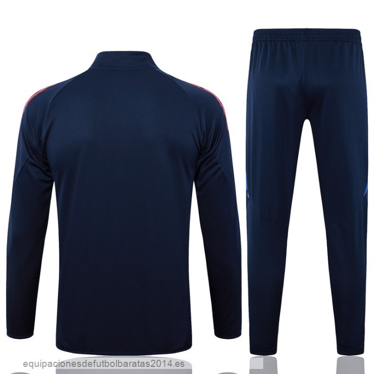Nuevo Conjunto Completo Ropa Deportiva Con Cremallera Larga Italia 2024 Azul I Marino Baratas